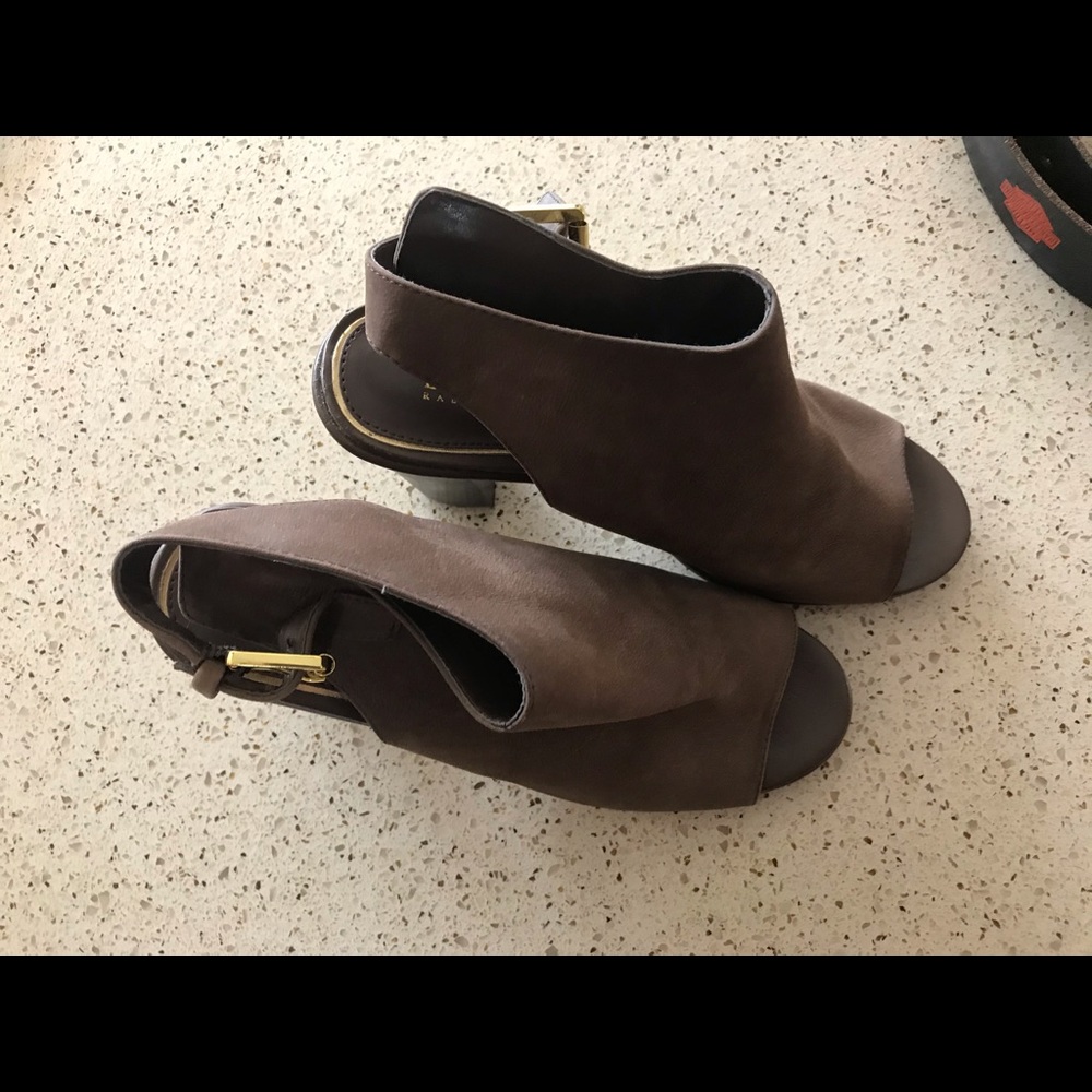 Ralph Lauren genuine leather stacked mule - Picture 2 of 4